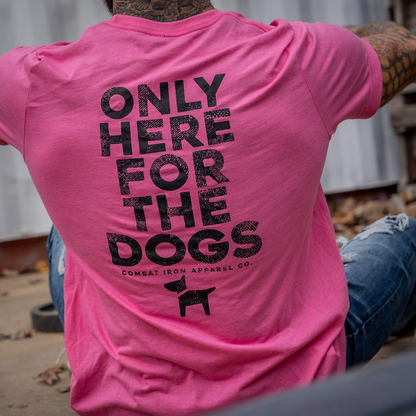 ONLY HERE FOR THE DOGS MEN'S T-SHIRT