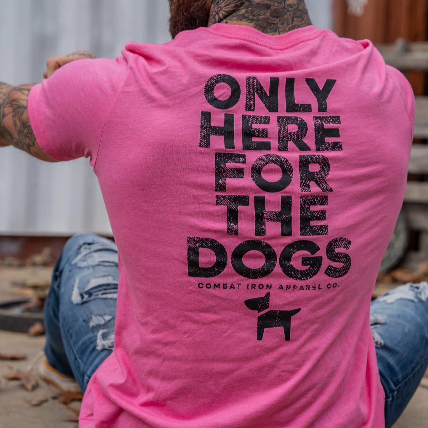 ONLY HERE FOR THE DOGS MEN'S T-SHIRT