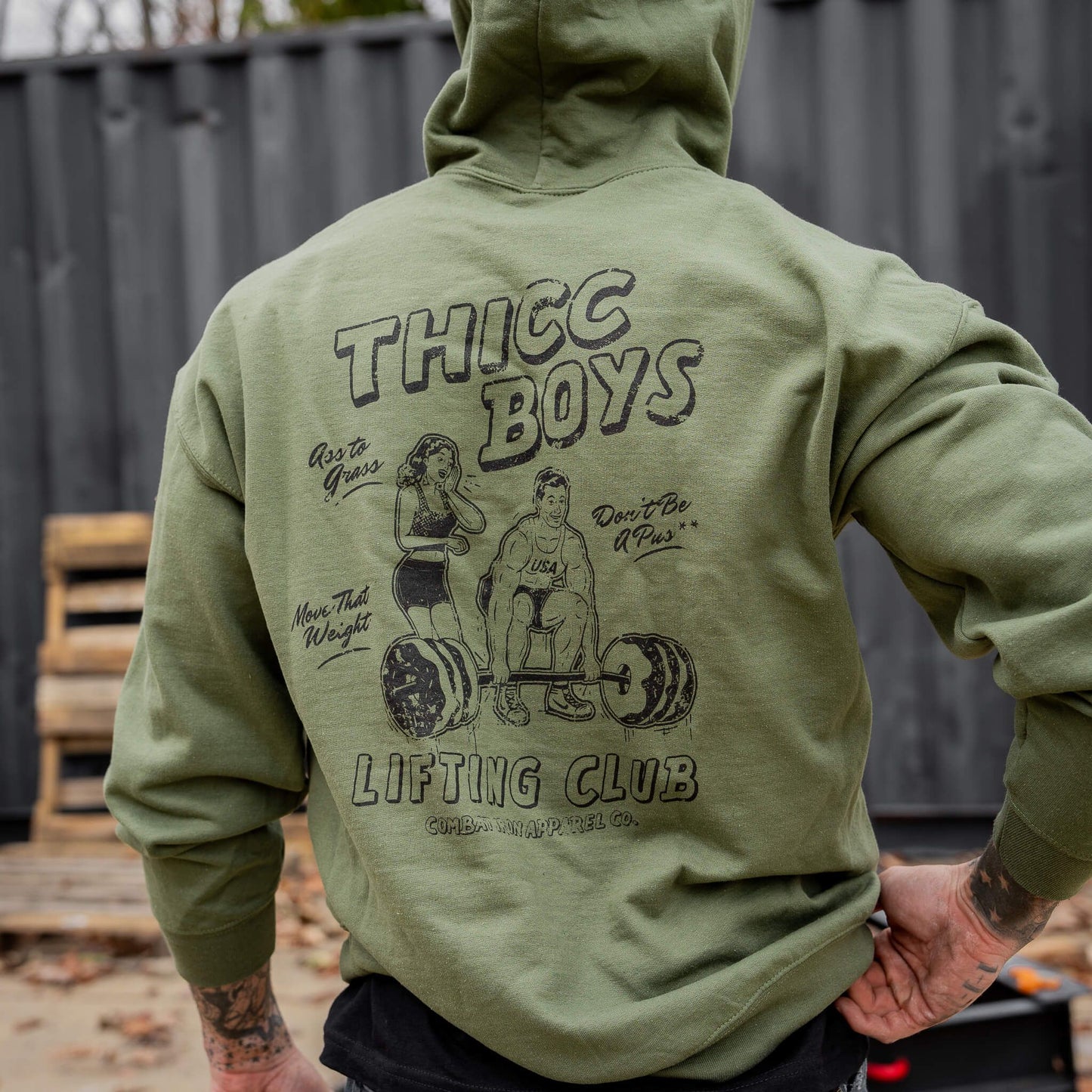 THICC BOYS LIFTING CLUB MEN'S FLEECE LINED HOODIE