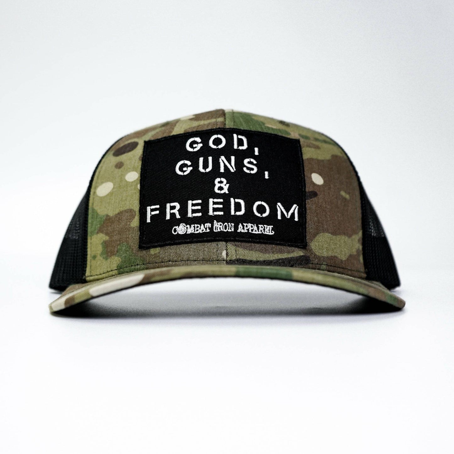 God, Guns, And Freedom Patch Mid-Profile Mesh Snapback