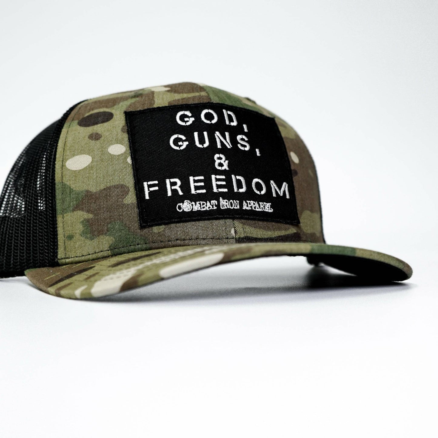 God, Guns, And Freedom Patch Mid-Profile Mesh Snapback