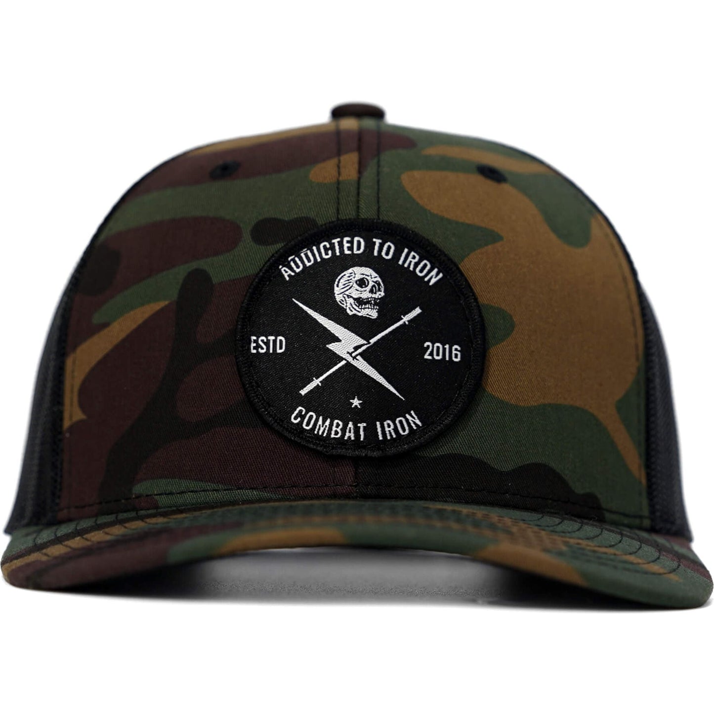 Addicted To Iron Patch Snapback Hat