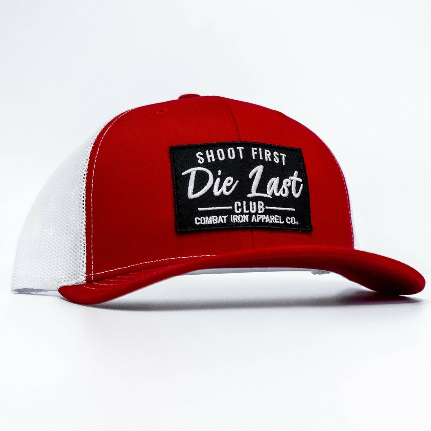 SHOOT FIRST. DIE LAST. CLUB PATCH MID-PROFILE MESH SNAPBACK