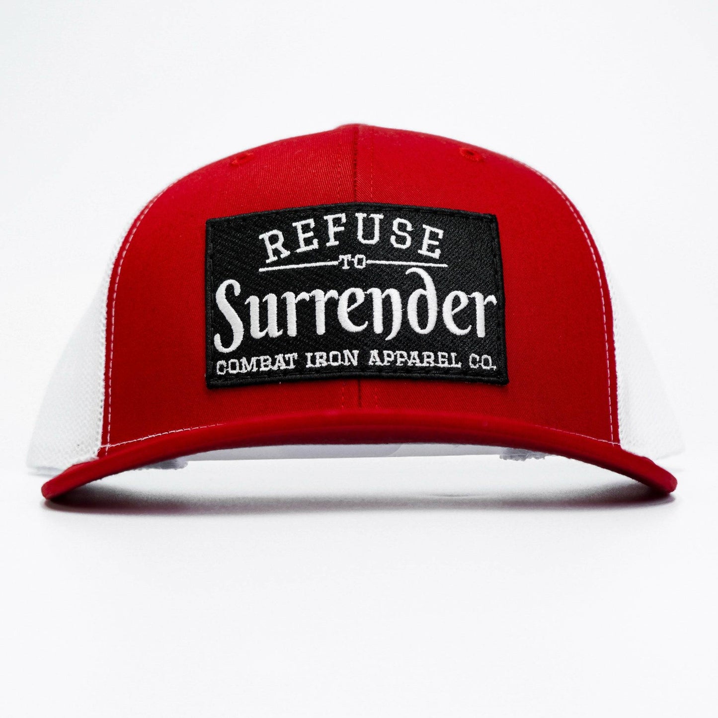 REFUSE TO SURRENDER BLACK/WHITE PATCH MID-PROFILE MESH SNAPBACK