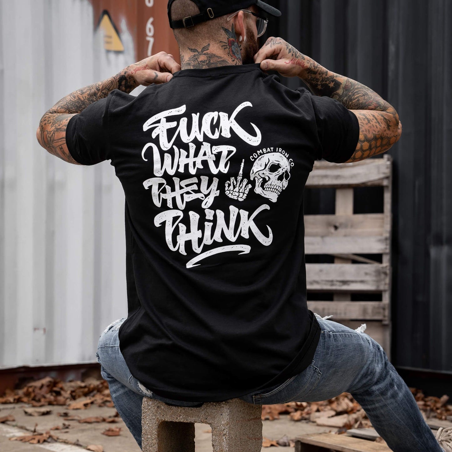 Fuck What They Think Skull Men's T-Shirt