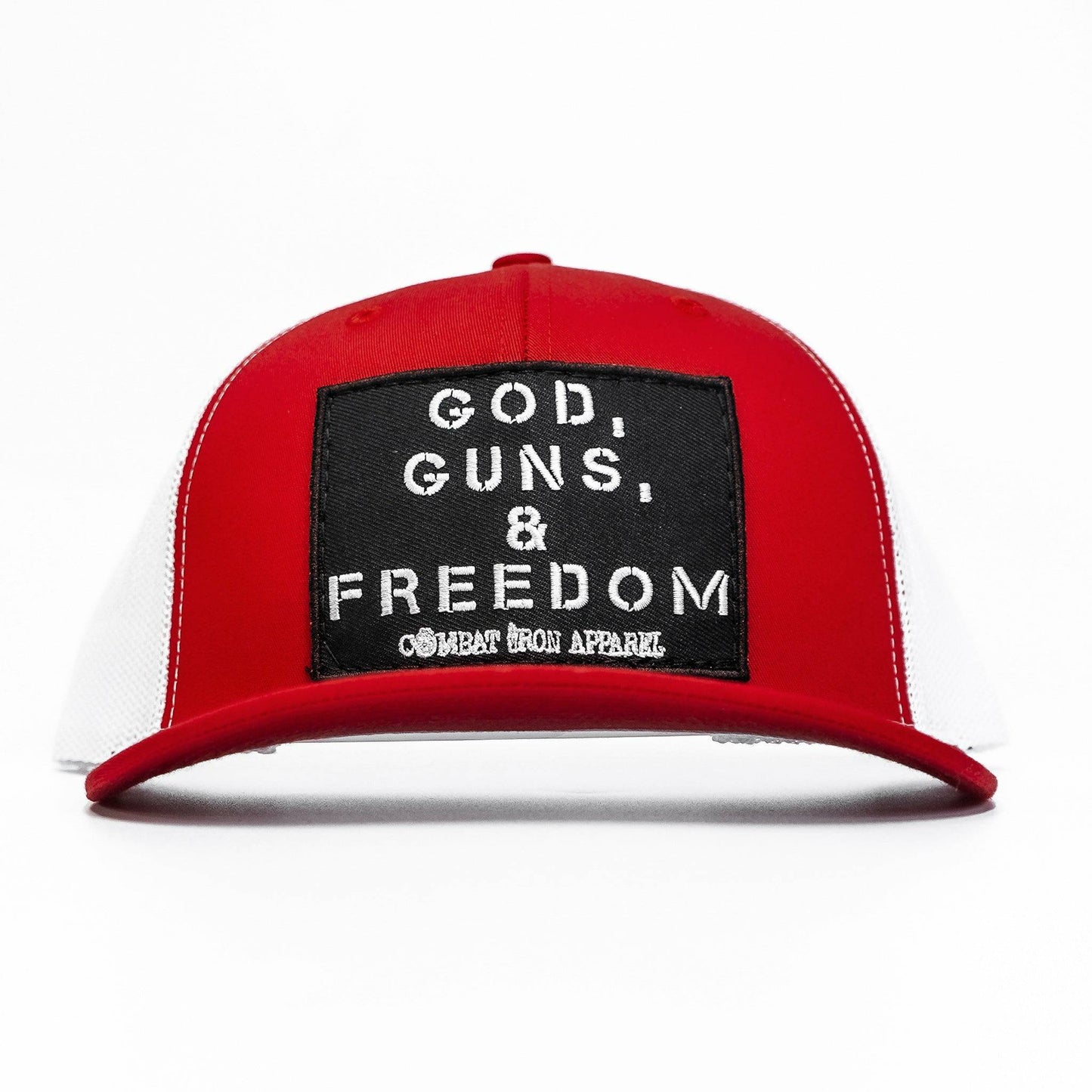 God, Guns, And Freedom Patch Mid-Profile Mesh Snapback Hat