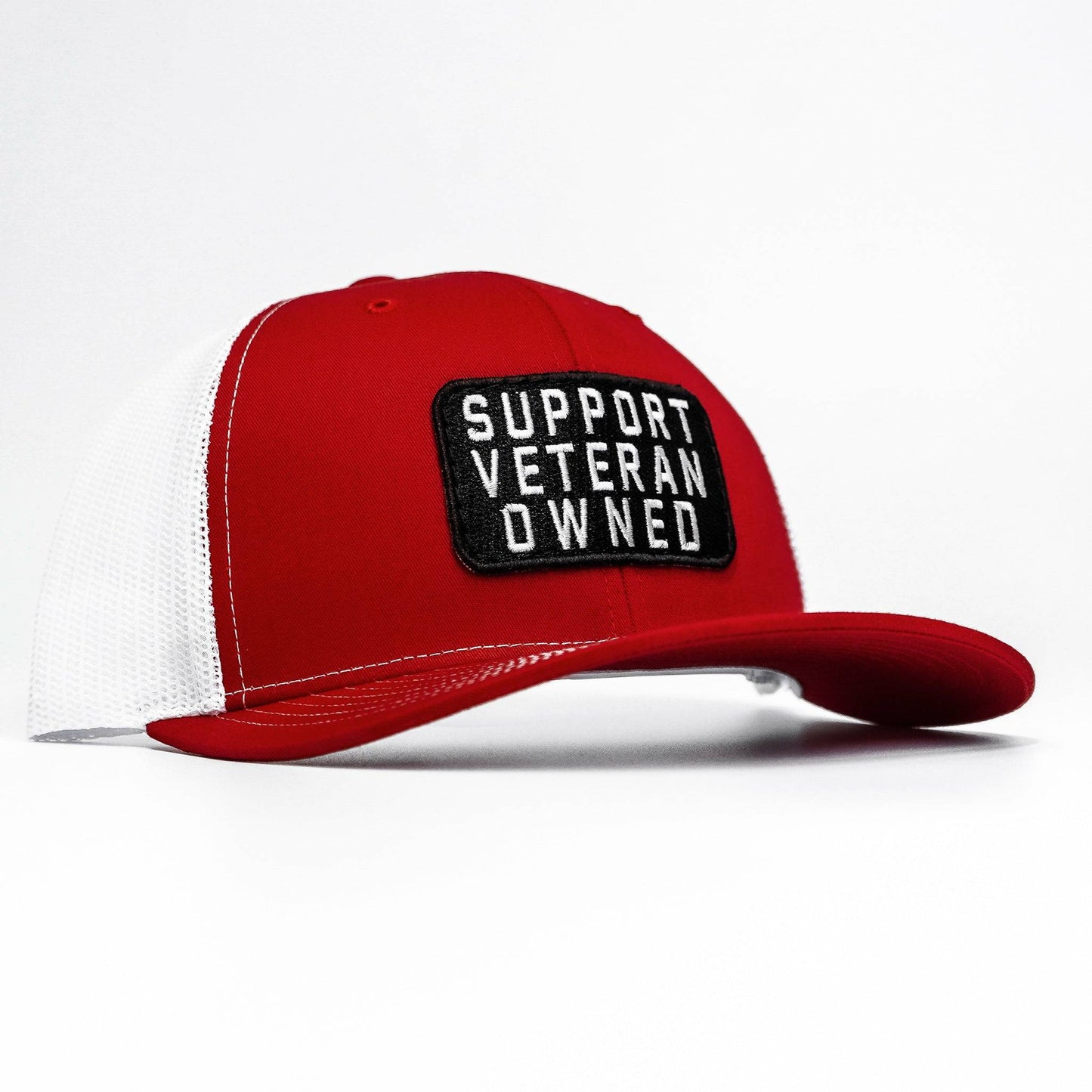 Support Veteran Owned Patch Mid-Profile Mesh Snapback