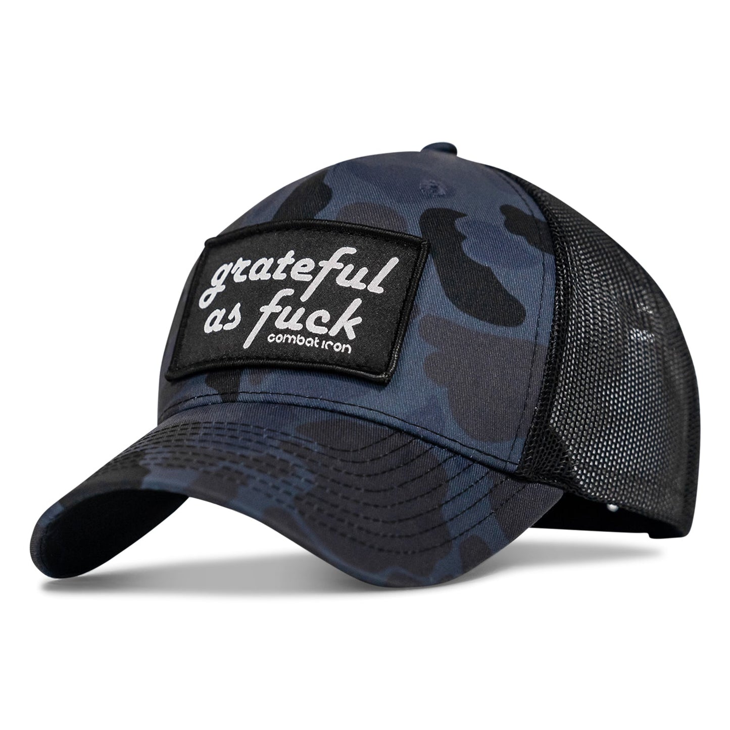 Grateful As F*ck Patch Mesh Snapback Hat