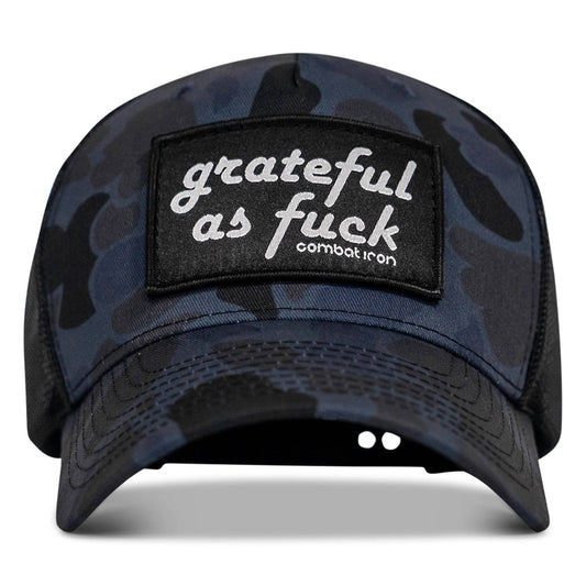 Grateful As F*ck Patch Mesh Snapback Hat