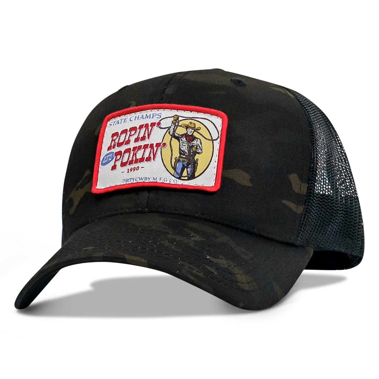 Ropin' and Pokin' Dirty Cowboys Patch SnapBack