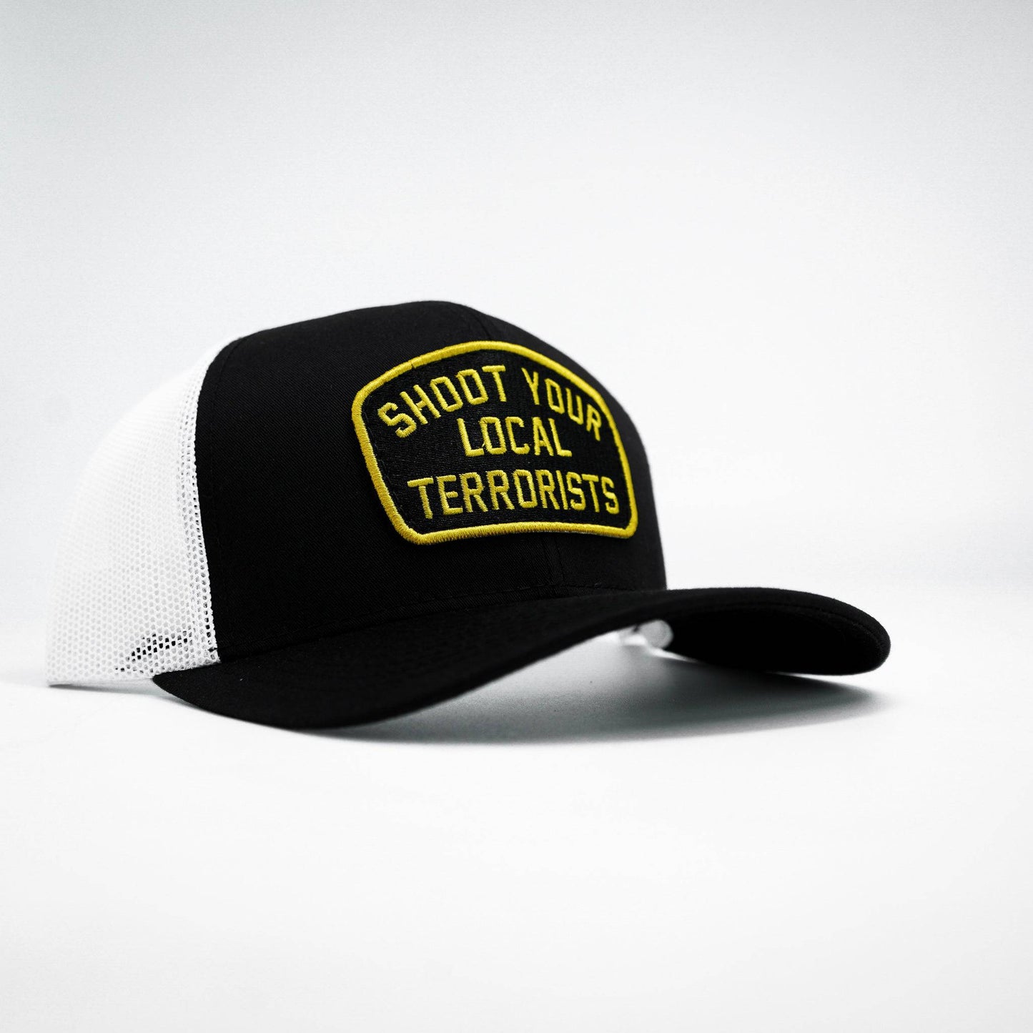 SHOOT YOUR LOCAL TERRORISTS PATCH MESH SNAPBACK