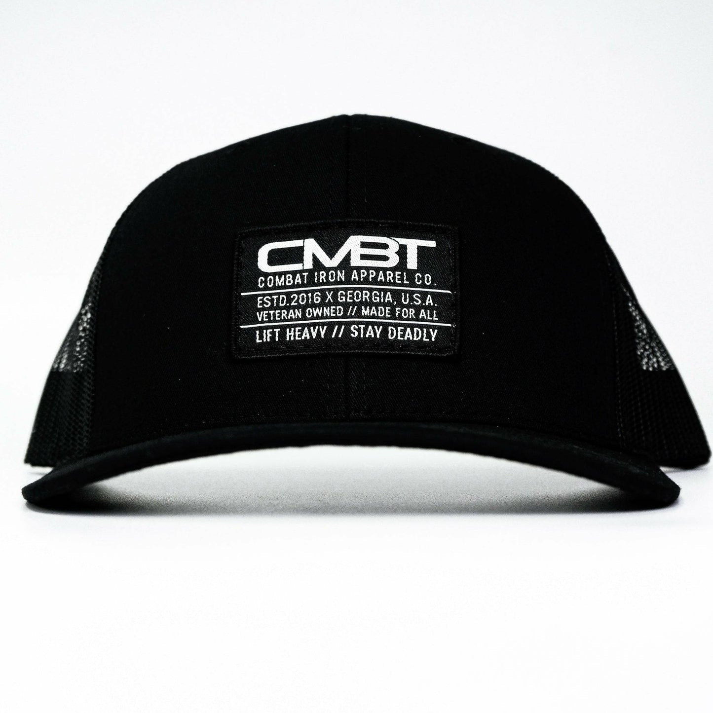 CMBT Standard Black Woven Patch Mid-Profile Mesh Snapback