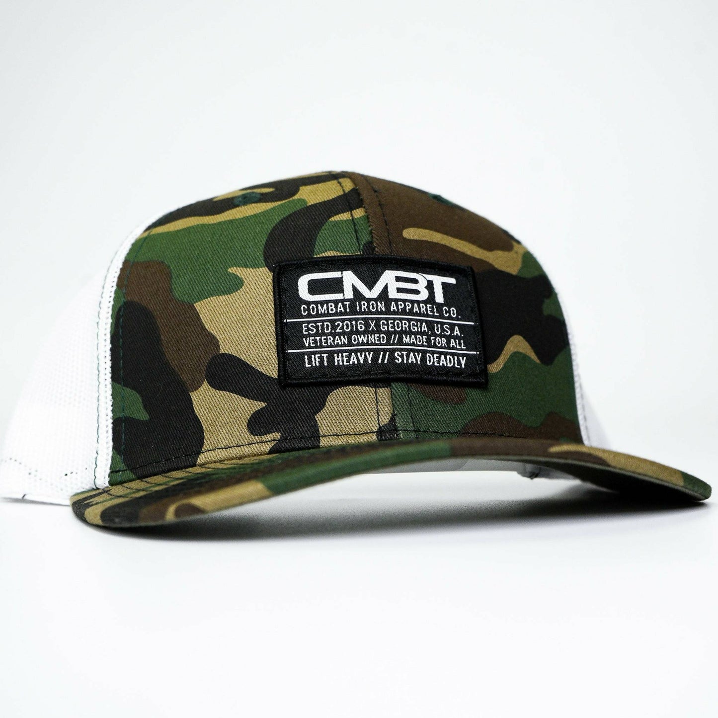 CMBT Standard Black Woven Patch Mid-Profile Mesh Snapback