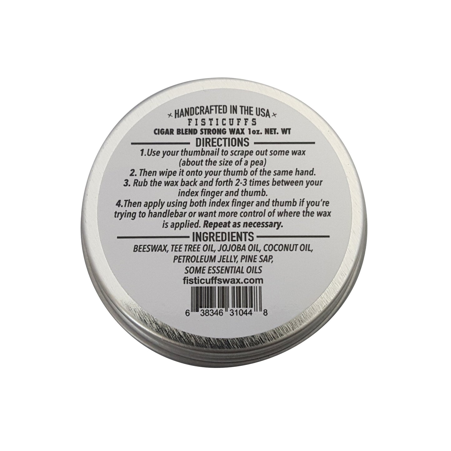 Fisticuffs™  Cigar Blend Strong Hold Mustache Wax 1 OZ. Tin