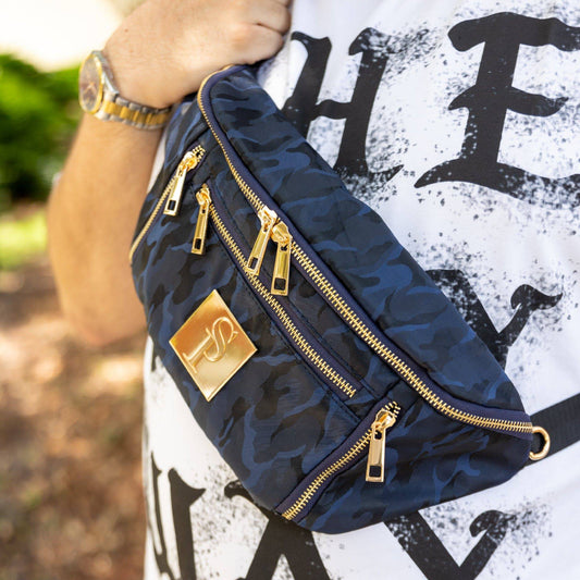 Blue Camo Sling Bag