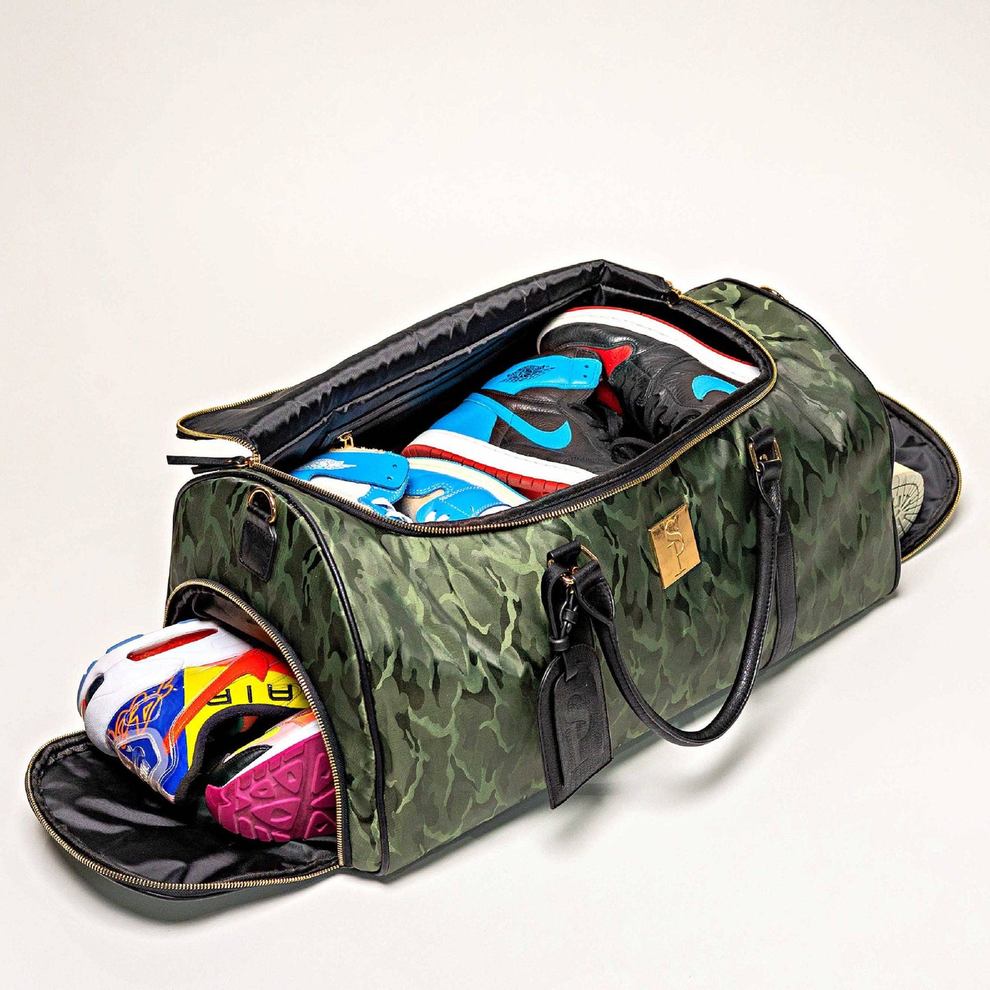 Green Camo Duffle Bag (New Weekender Design)