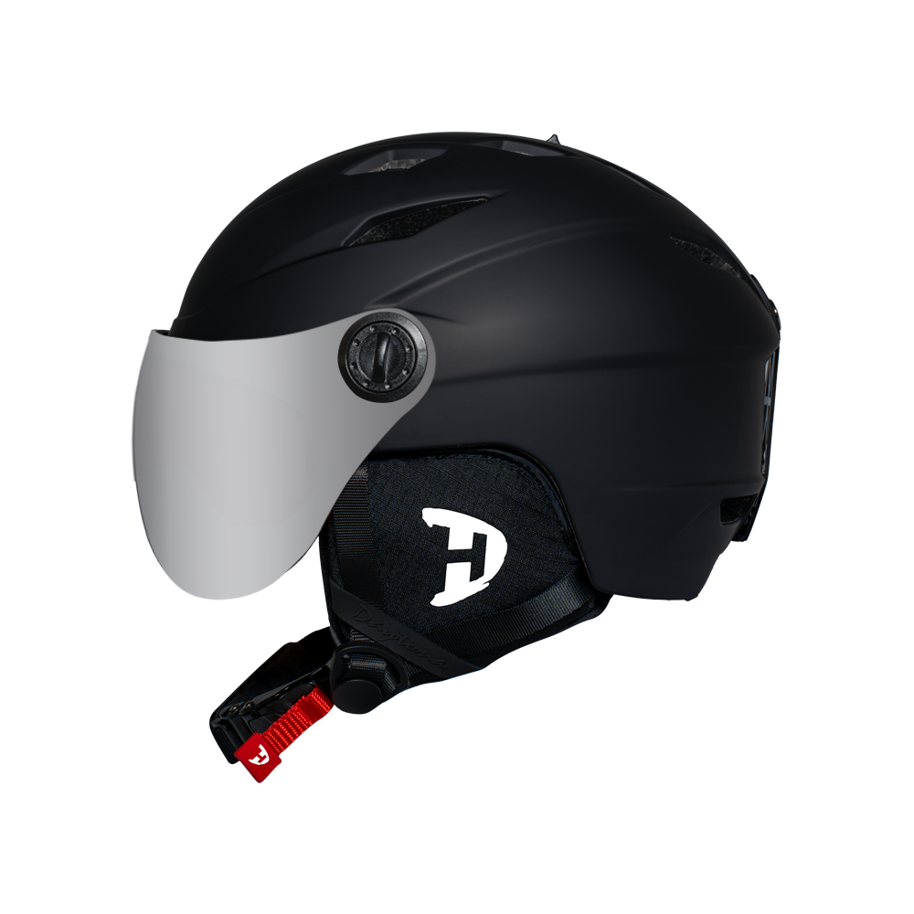 Daytona Carver Ski Helmet - Adjustable Ski Helmet for Men, Women & Youth - Dull Black with Anti-Fog Visor