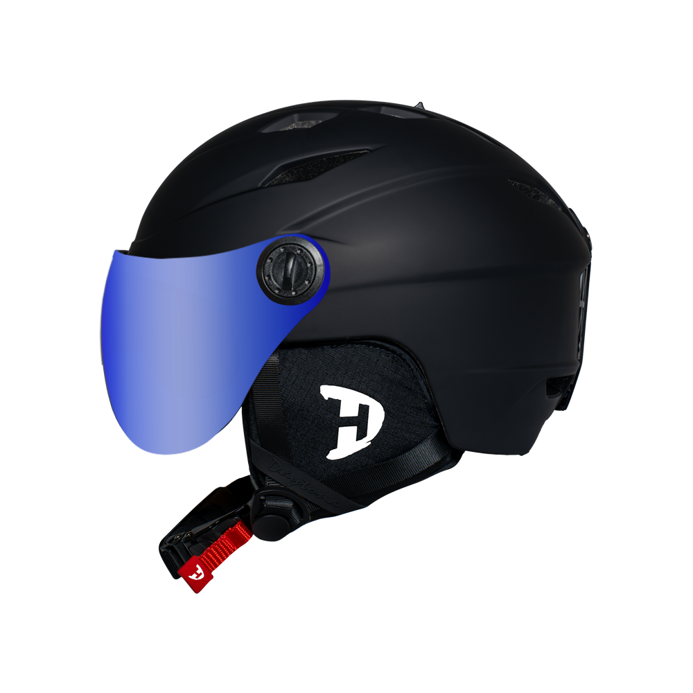 Daytona Carver Ski Helmet - Adjustable Ski Helmet for Men, Women & Youth - Dull Black with Anti-Fog Visor