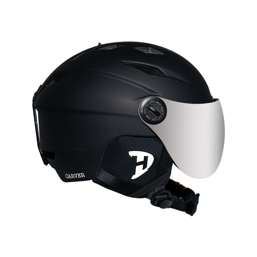 Daytona Carver Ski Helmet - Adjustable Ski Helmet for Men, Women & Youth - Dull Black with Anti-Fog Visor