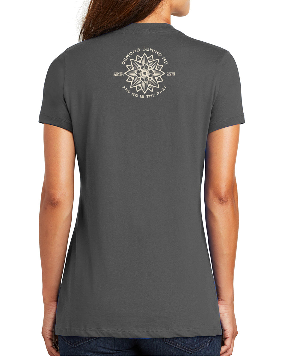 Women's Lotus Deep V  T- Shirt