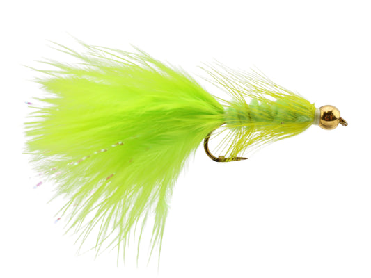 Bead Head Wooly Bugger, Size 10 | Chartreuse | Qty. 6 | Wild Water Fly Fishing