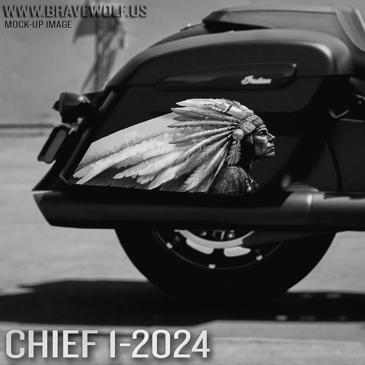 Chief 1-2024 Saddlebag Decals - BW