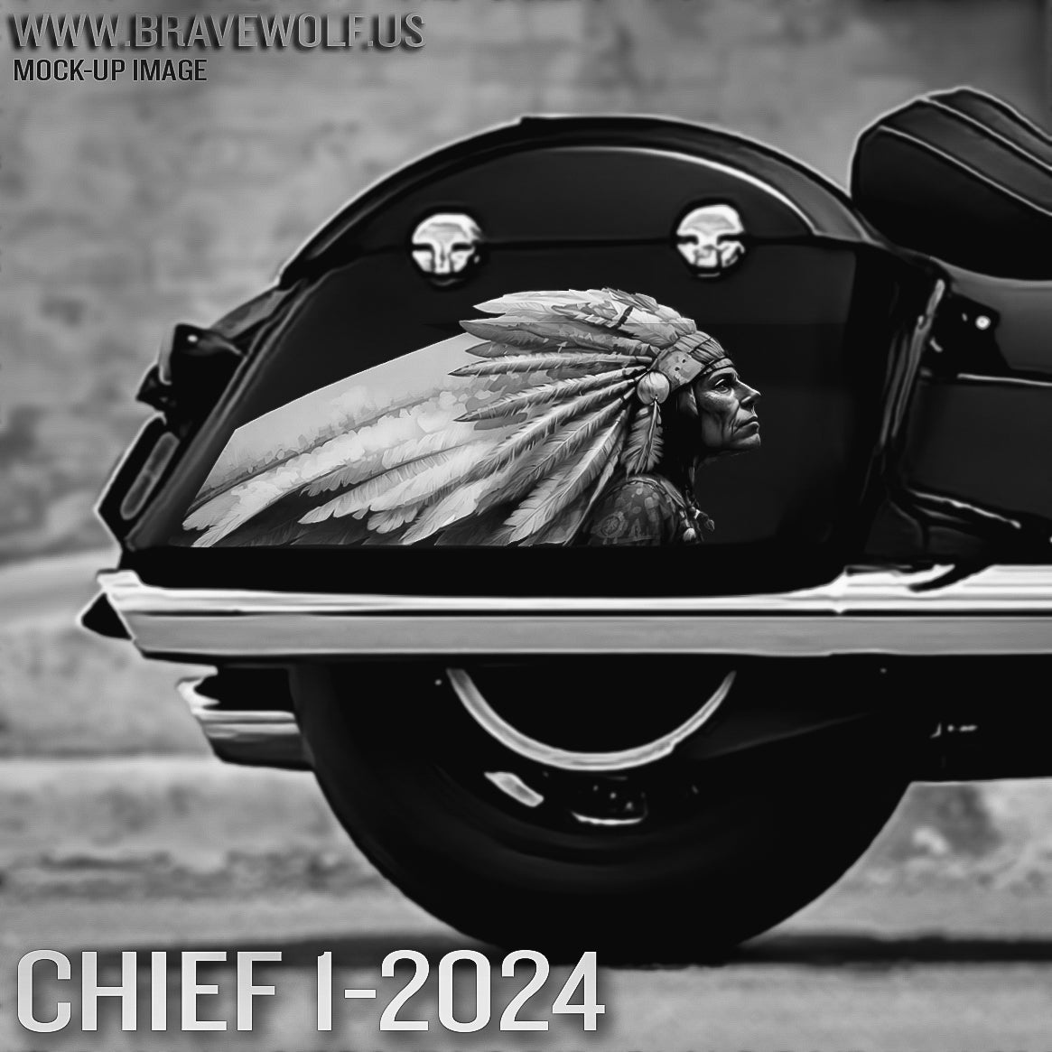 Chief 1-2024 Saddlebag Decals - BW