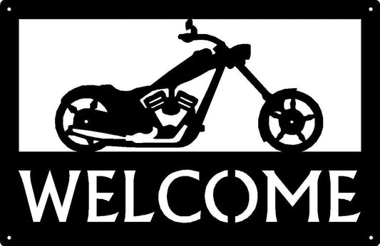 Chopper Motorcycle #02 Welcome Sign