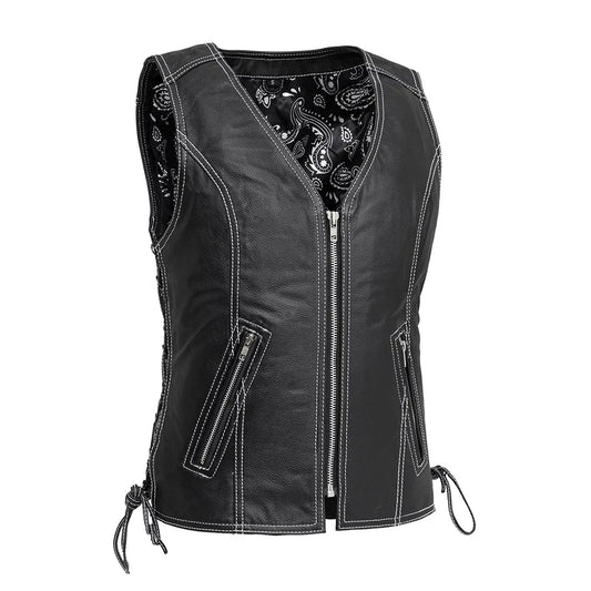 Cindy -  Women's Motorcycle Leather Vest