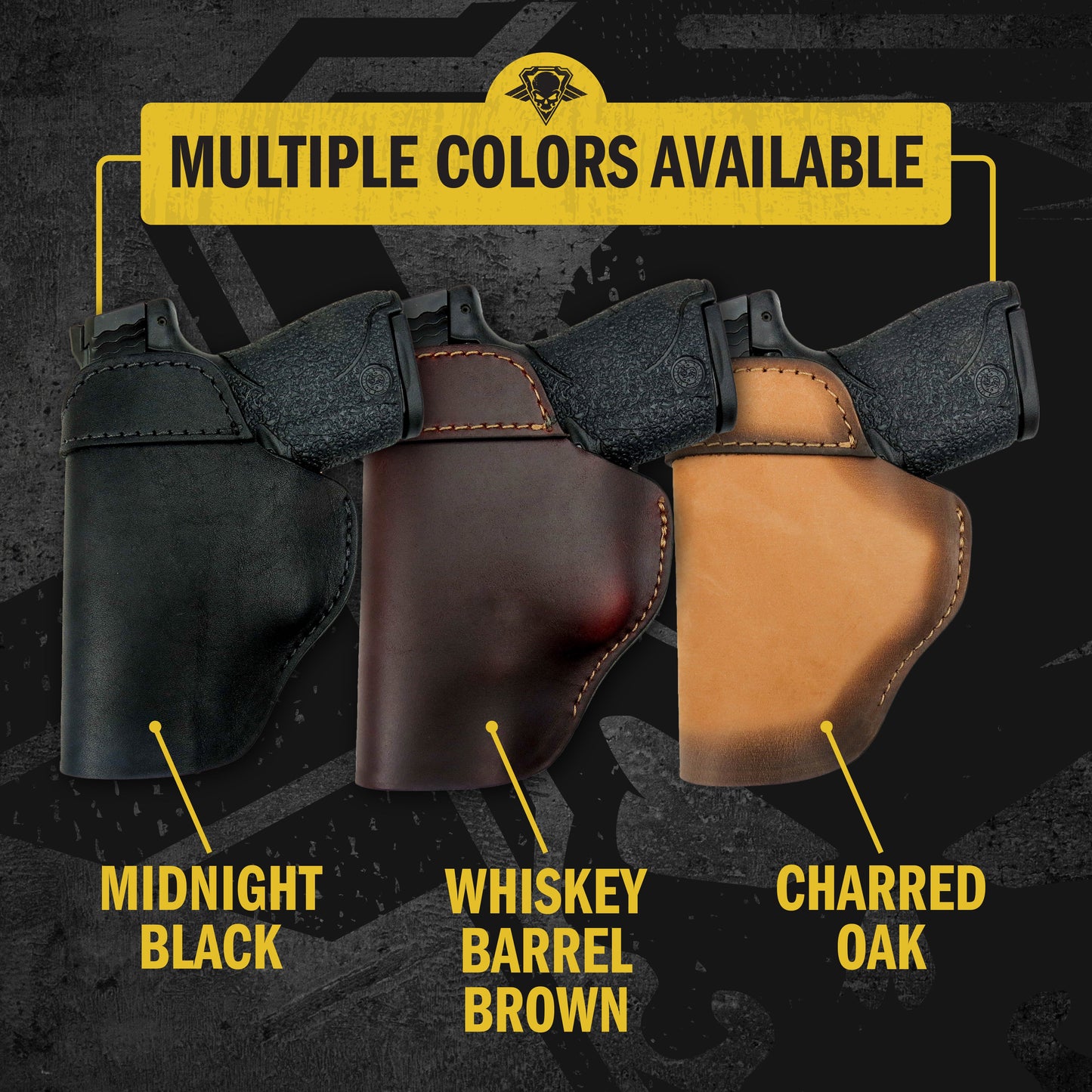 The Defender Leather IWB Holster - S&W Shield/Glock/XD Handguns - Lifetime Warranty - Made in USA