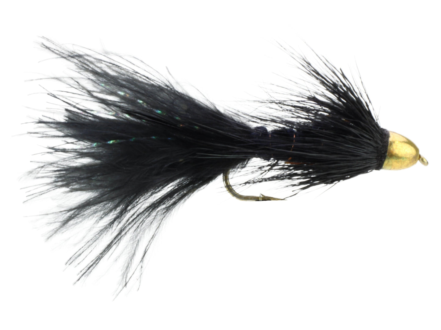 Cone Head Wooly Bugger, Size 6 | Black | Qty. 4 | Wild Water Fly Fishing