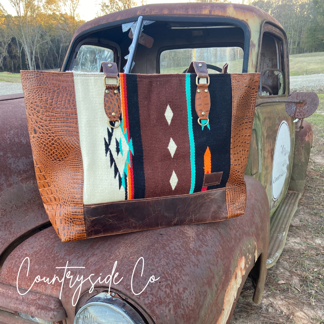 Rustic Southwest Weekender Bag