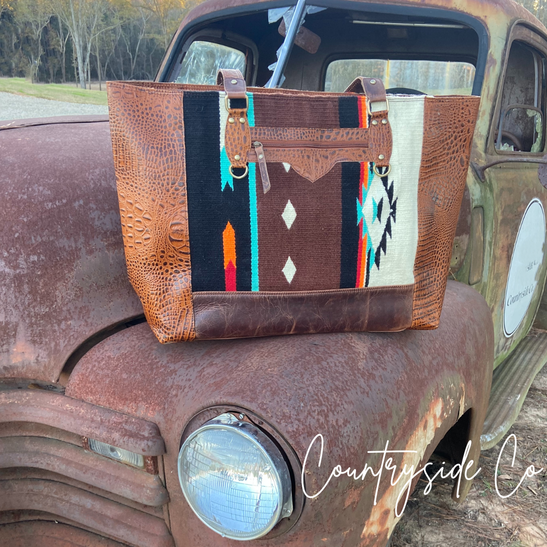 Rustic Southwest Weekender Bag