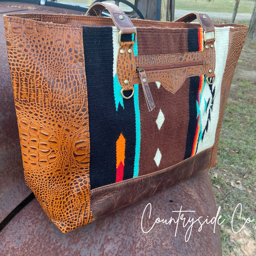 Rustic Southwest Weekender Bag