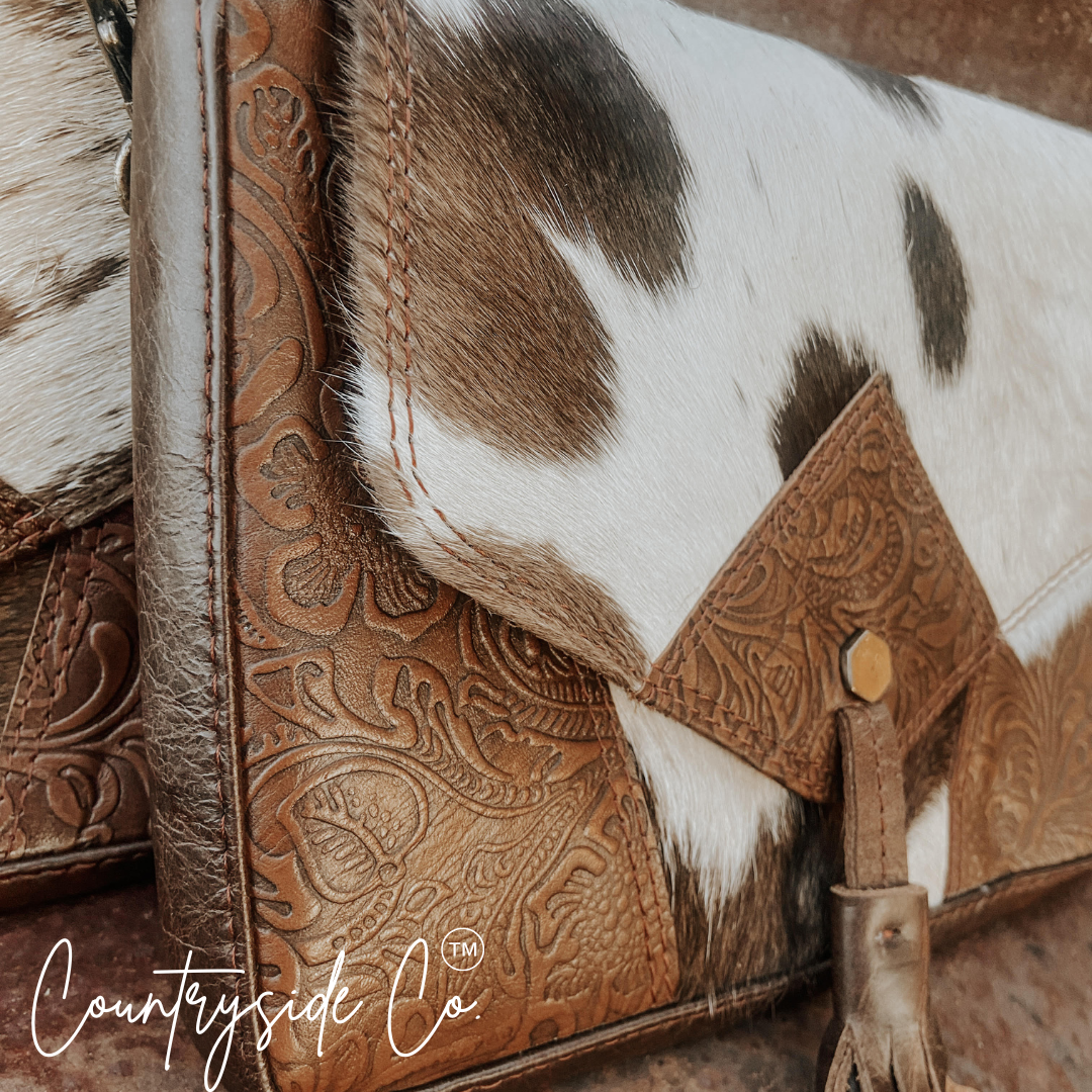 Maple Cowhide Crossbody Purse