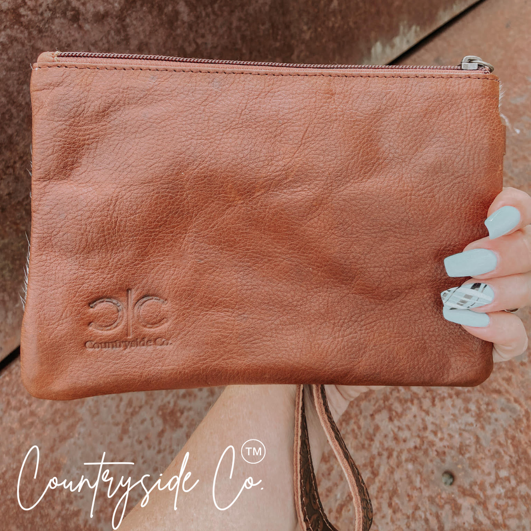 Rustic Couture Cowhide Wristlet by Countryside Co.