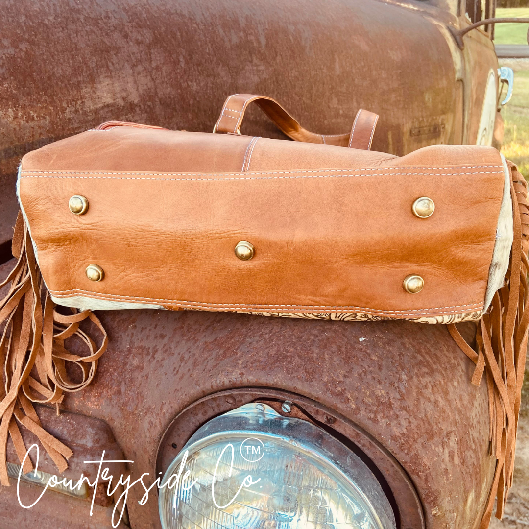 Laramie Cowhide Tooled Leather Concealed Carry Bag