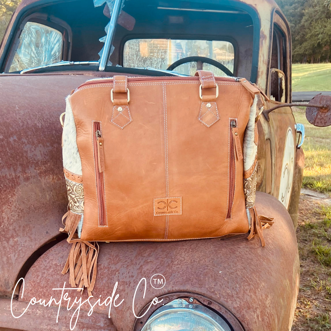 Laramie Cowhide Tooled Leather Concealed Carry Bag