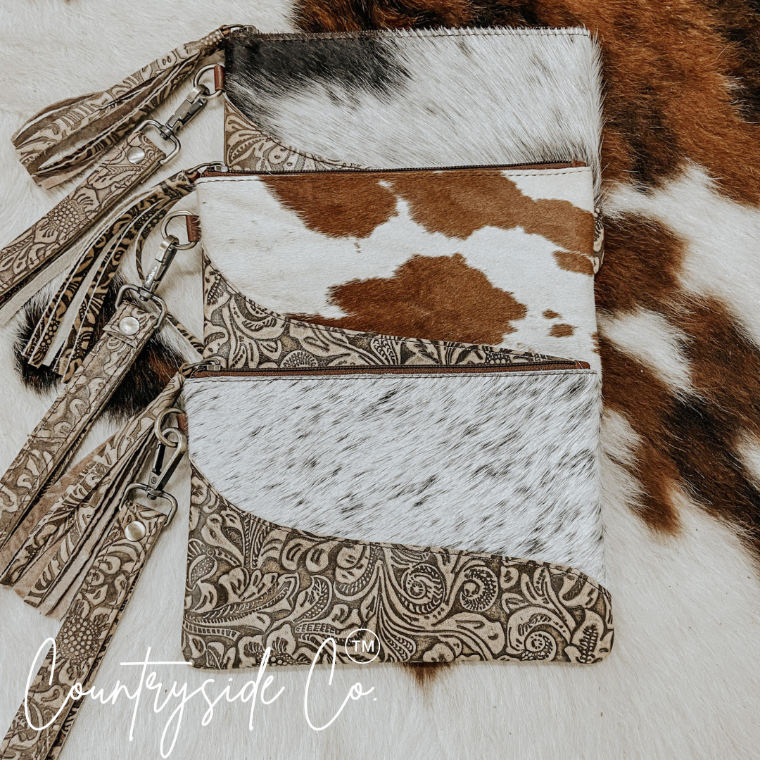 Rustic Couture Cowhide Wristlet by Countryside Co.