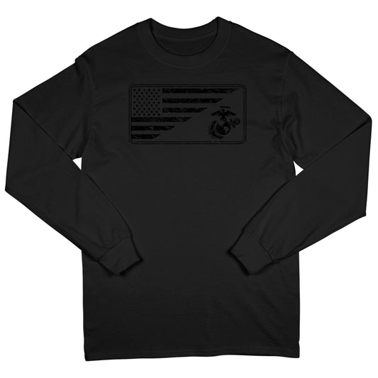 Covert Split Flag & EGA Marines Long Sleeve Tee