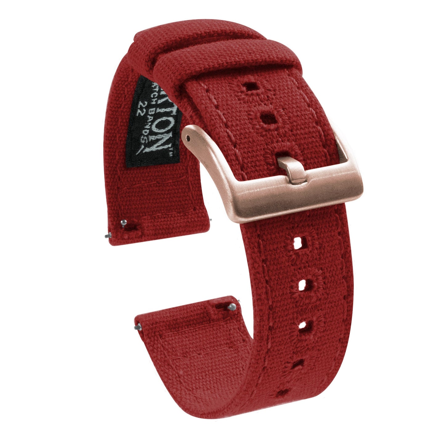 Crimson Red Premium Canvas Watch Band