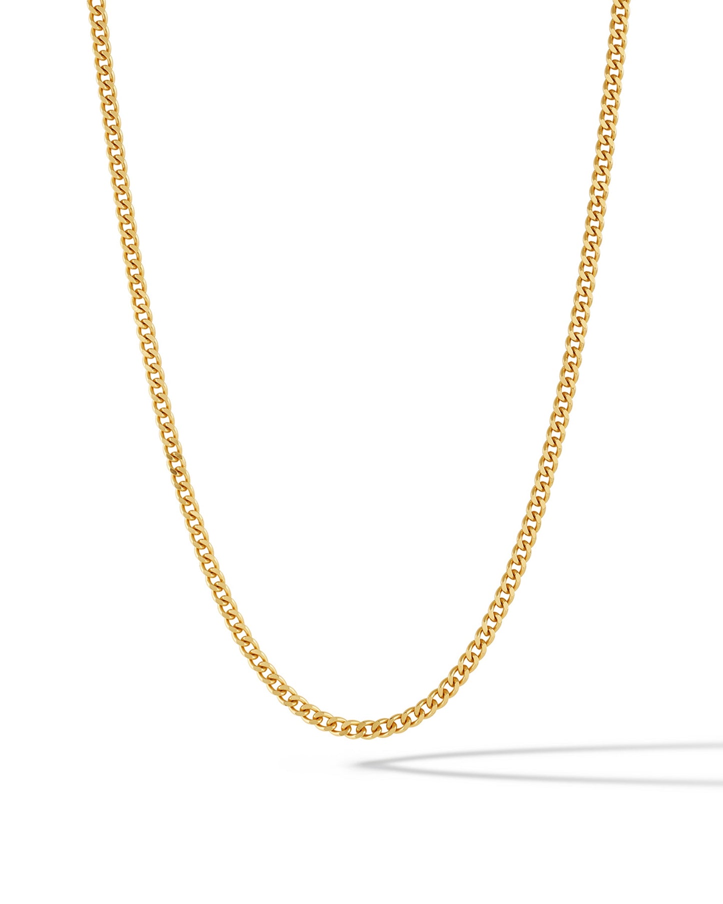 Curb Chain Necklace, 3MM - Gold