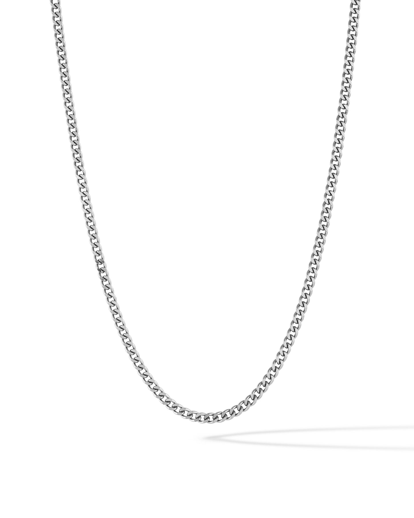 Curb Chain Necklace, 3MM - Sterling Silver