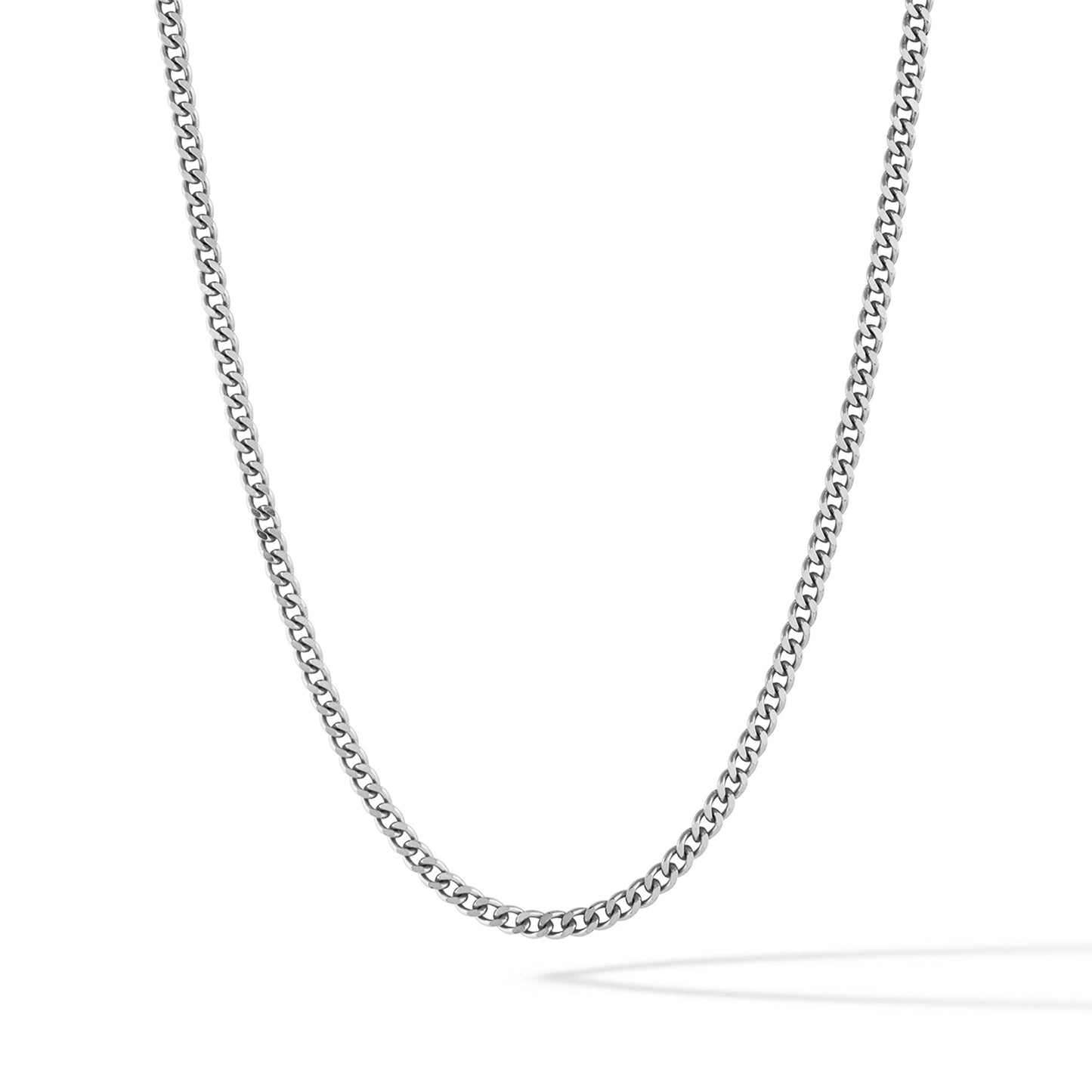 Curb Chain Necklace, 3MM - Sterling Silver