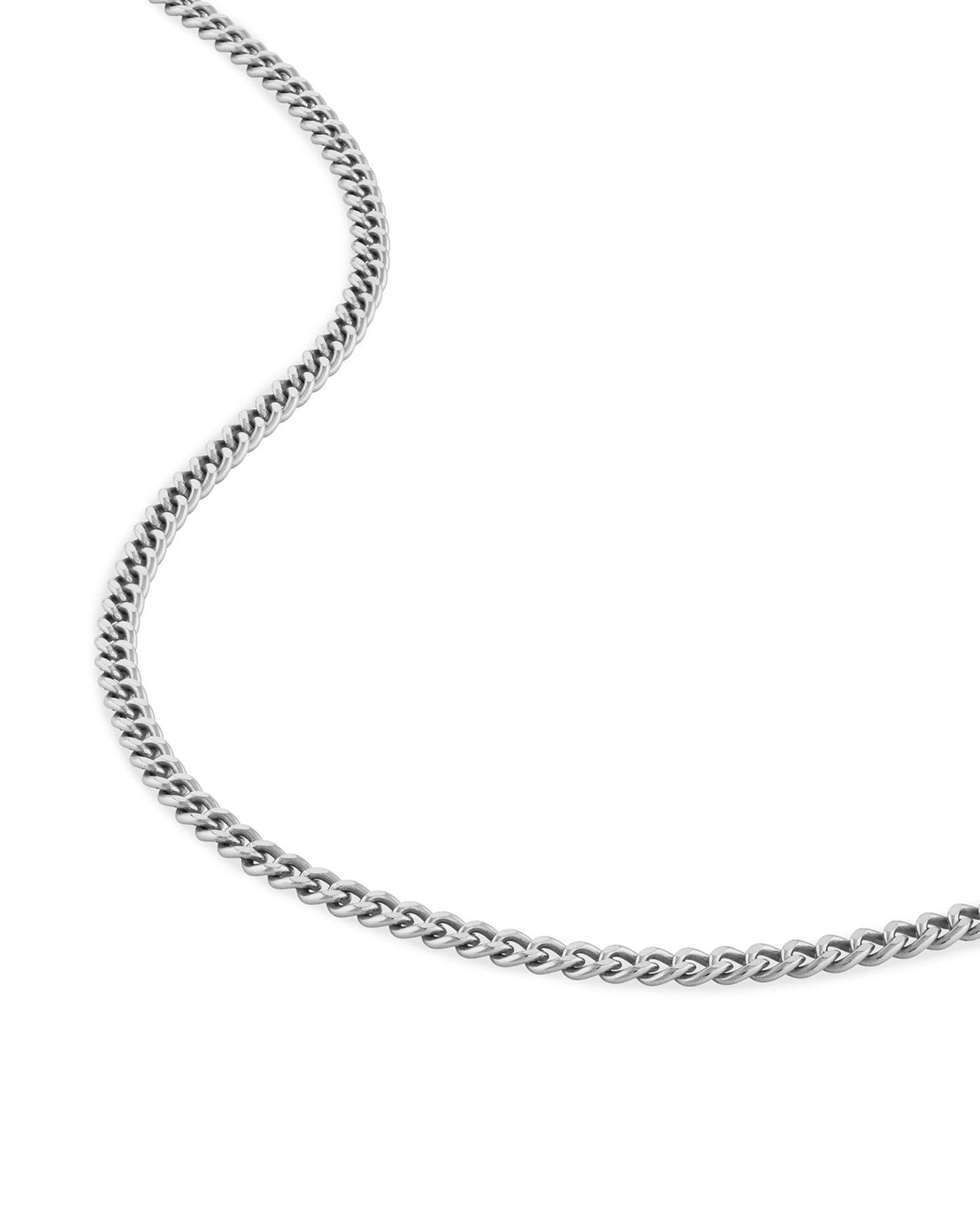 Curb Chain Necklace, 3MM - Sterling Silver