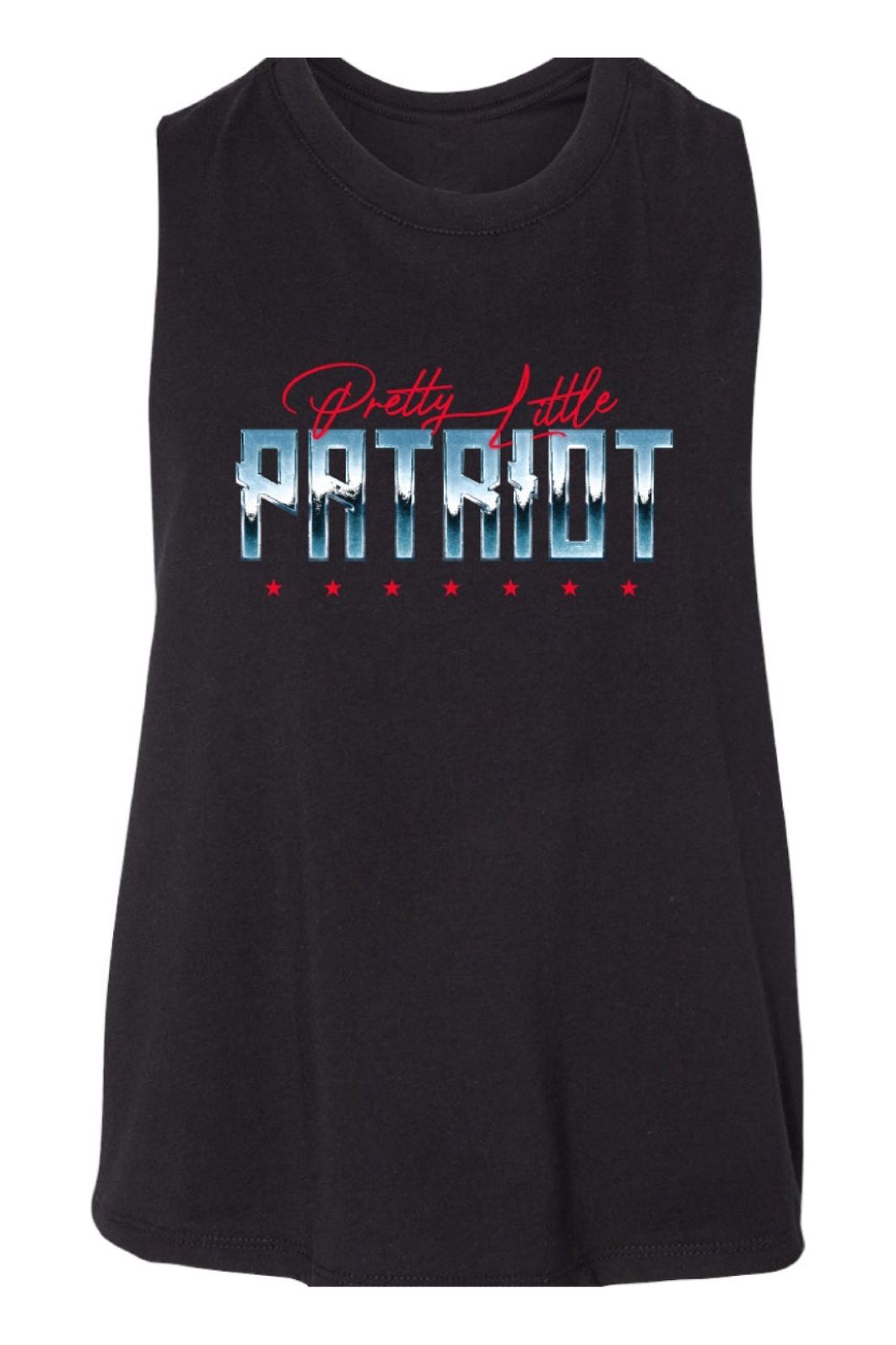 Pretty Little Patriot Cropped Tank (Black)