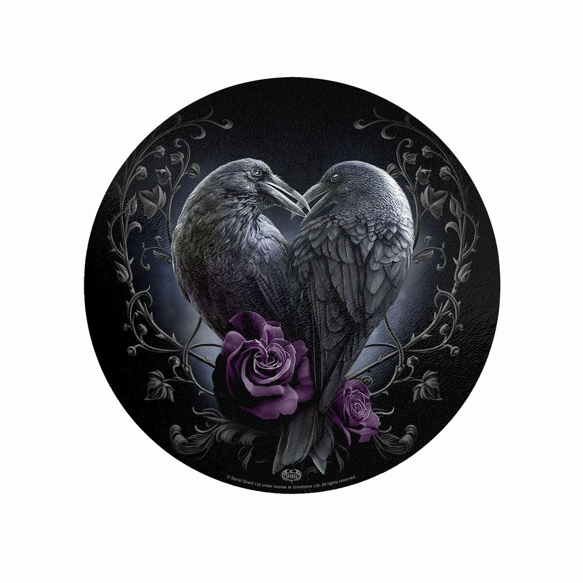 RAVEN HEART - Glass Chopping Board (Circular)