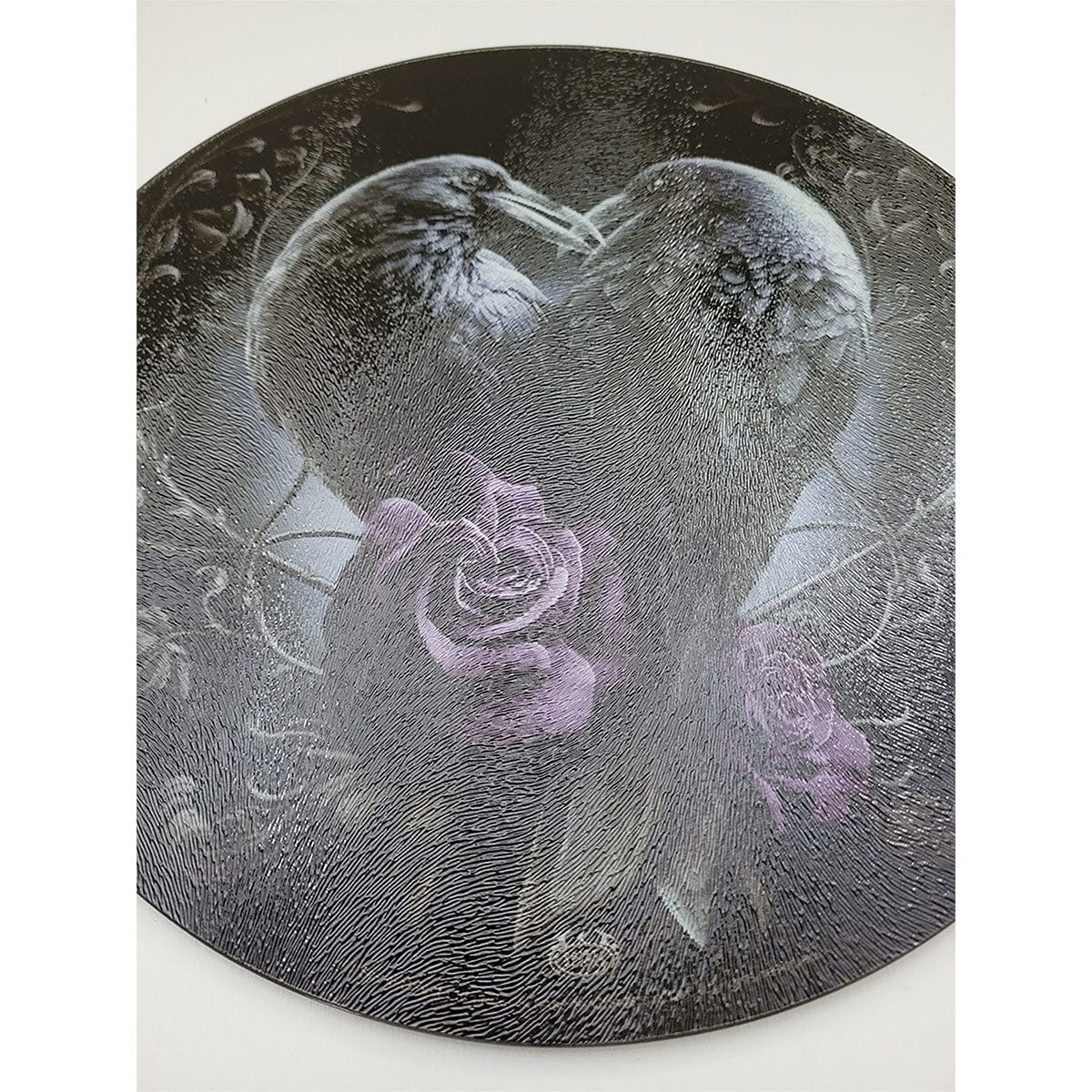 RAVEN HEART - Glass Chopping Board (Circular)