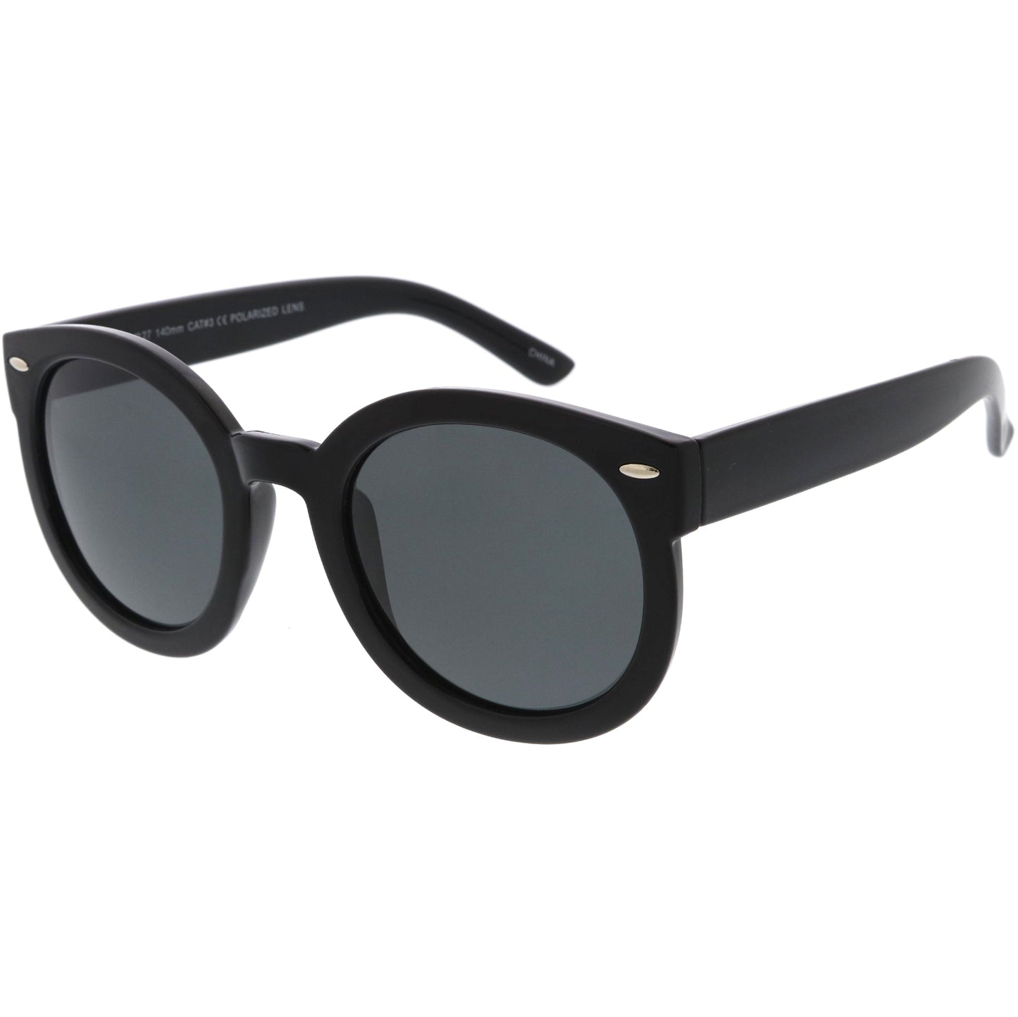 Polarized Retro Inspired High Fashion Oversize Round Sunglasses D094