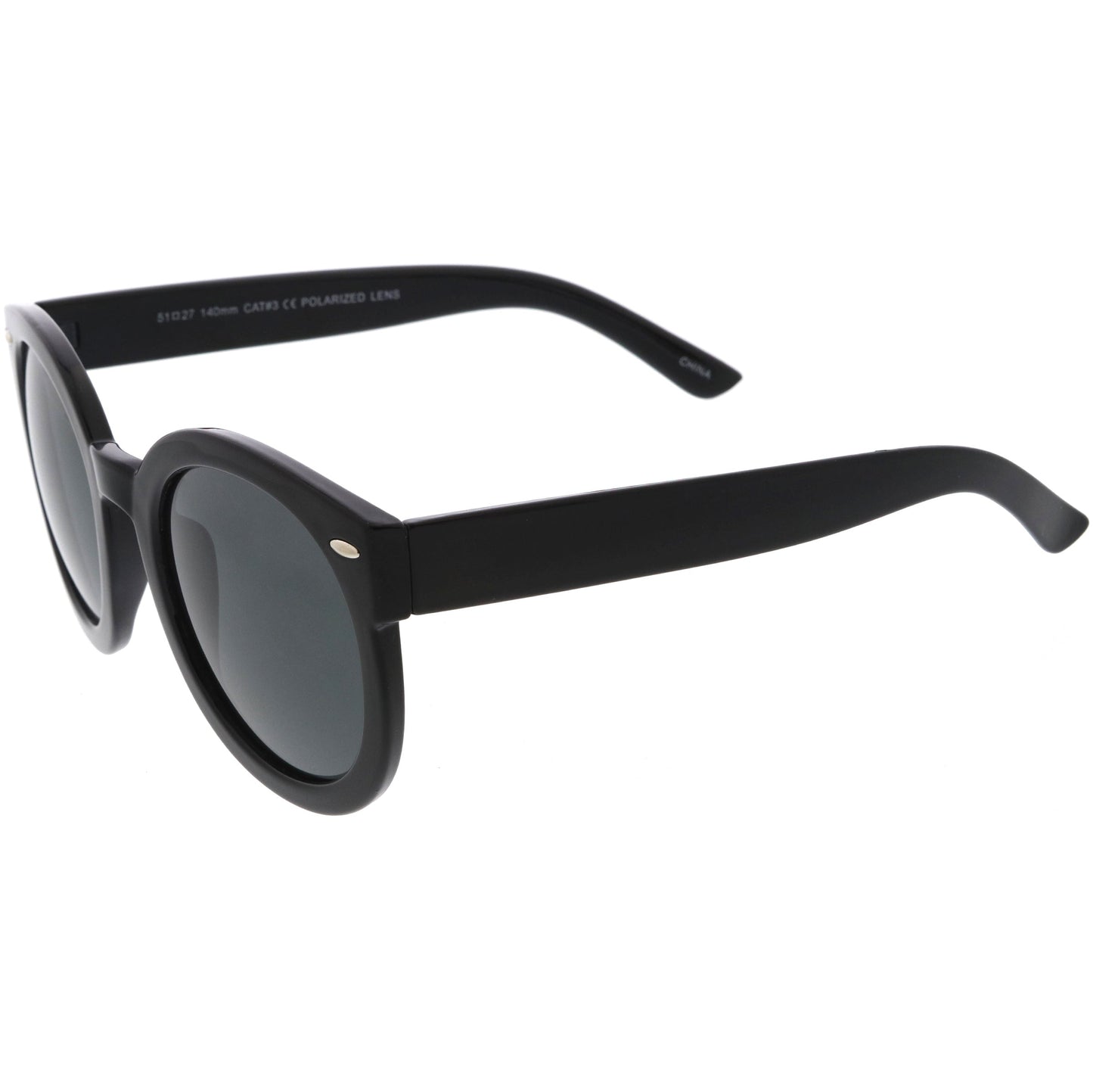 Polarized Retro Inspired High Fashion Oversize Round Sunglasses D094